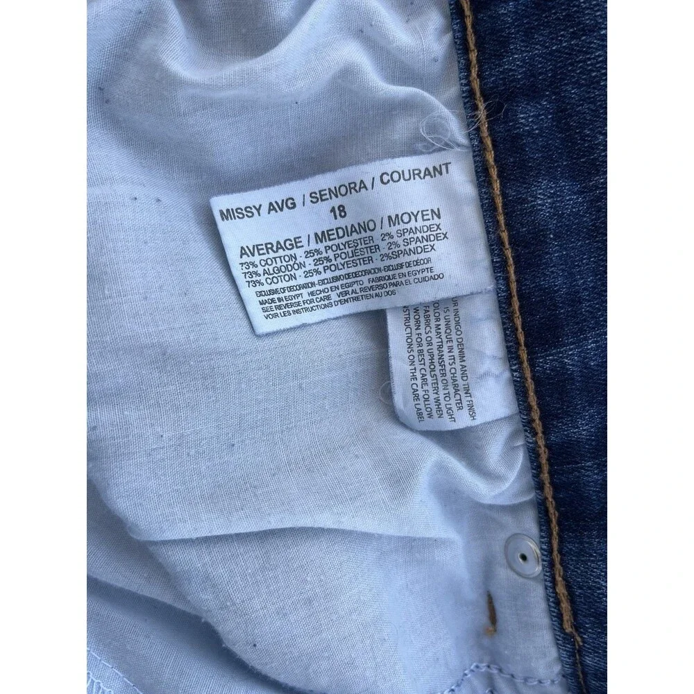Gloria Vanderbilt Amanda Women's Straight LegJeansSize 18 Missy Average Blue